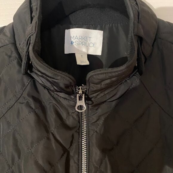 Market & Spruce women's black quilted vest, size M - Picture 5 of 10